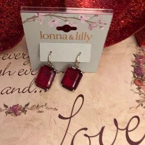 Lonna & Lilly Deep Red Gemstone Earrings